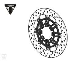 Brake Disc front Black Daytona R up to VIN564947