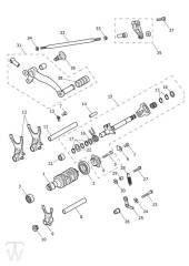 Gear Selection Shaft Gear Selector Drum - Thruxton 1200