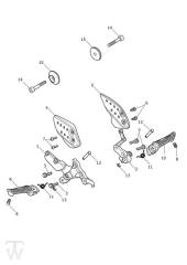 Footrests Einzelsitz - Thruxton R