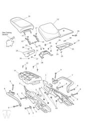 Fairing Rear Seat - Tiger XRx up to VIN 855531