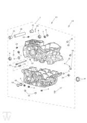 Crankcase - Tiger XRT up to VIN 855531