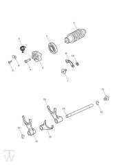 Gear Selector Drum - Speed Triple S from VIN 735438