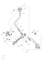 Hauptbremszylinder hinten - Street Scrambler ab FIN 914448