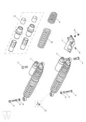 Rear Suspension Units - Scrambler 1200 XE from VIN AC8499