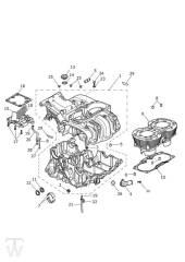 Crankcase - Street Twin up to VIN AB9714