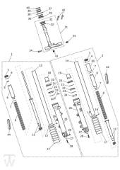 Front Suspension from 914973 - Street Twin up to VIN AB9714