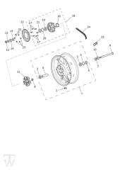 Rear Wheel - Speed Twin up to VIN AE2310