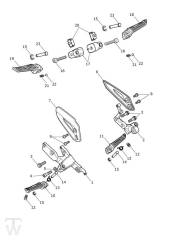 Footrests - Speed Twin up to VIN AE2310