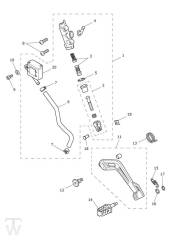 Master Cylinder Assy rear - Tiger 900 Rally