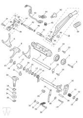 Gear Selection Shaft Gear Selector Drum - Rocket 3 GT