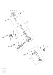 Hauptbremszylinder hinten - Bonneville T100 ab FIN AC5927