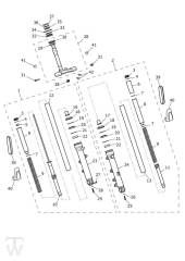 Front Suspension - Bonneville T100 from VIN AC5927