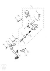 Hauptbremszylinder hinten - Street Triple R ab FIN BF1297