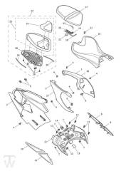 Heckverkleidung Sitze - Street Triple RS ab FIN BF1297