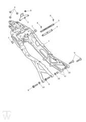 Rear Frame Assembly - Speed Triple 1200 RS