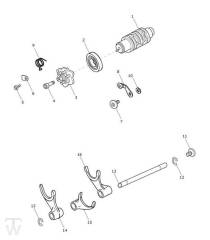 Gear Selector Drum - Tiger Sport from VIN750470