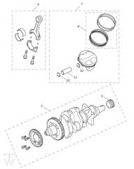Kurbelwelle Pleuel Kolben - Speed Triple 1200 RX