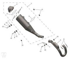 Auspuff - TF250X ab CF3825