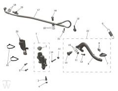 Hauptbremszylinder hinten - TF450-X