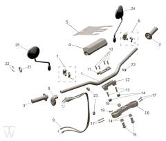 Lenker Schalter Spiegel - TF250-C