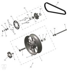 Hinterrad Kettensatz - Speed Twin 900 ab CB3910