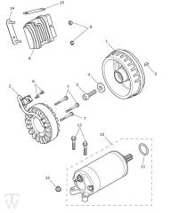 Anlasser Lichtmaschine Regler Pickup Scrambler 1200 Bond Edition