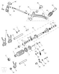 Schaltwelle Schaltwalze Schaltgabeln Bobber TFC ab CC7193