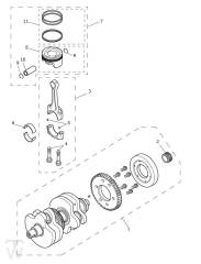 Kurbelwelle Pleuel Kolben Bobber ab CM2397