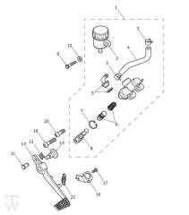 Hauptbremszylinder hinten Street Triple 765 RX