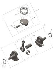 Kurbelwelle Pleuel Kolben TF250-E