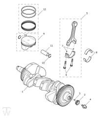 Kurbelwelle Pleuel Kolben Rocket 3 R Evil Knievel