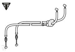 Cable Throttle (Opener & Returns) (only 2x available) Thruxton Carburator