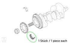 Main Bearing Half Shell White *