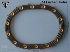 Benzinpumpendichtung oval 14Löcher (nur 2x lagernd) America EFI bis 468389