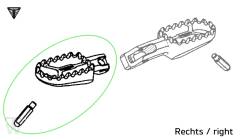 Fussraste vorn rechts Tiger XCA ab FIN855532