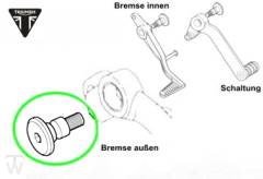 Bolzen Fussbremshebel / Schalthebel  Daytona R bis FIN564947