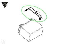 Batteriehaltegummi mit Halter 175mm  Speed Twin bis FIN AE2310