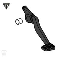 Fussbremshebel schwarz ab FINxxx (nur 2x lagernd) Bonneville T120 Black ab AD0139